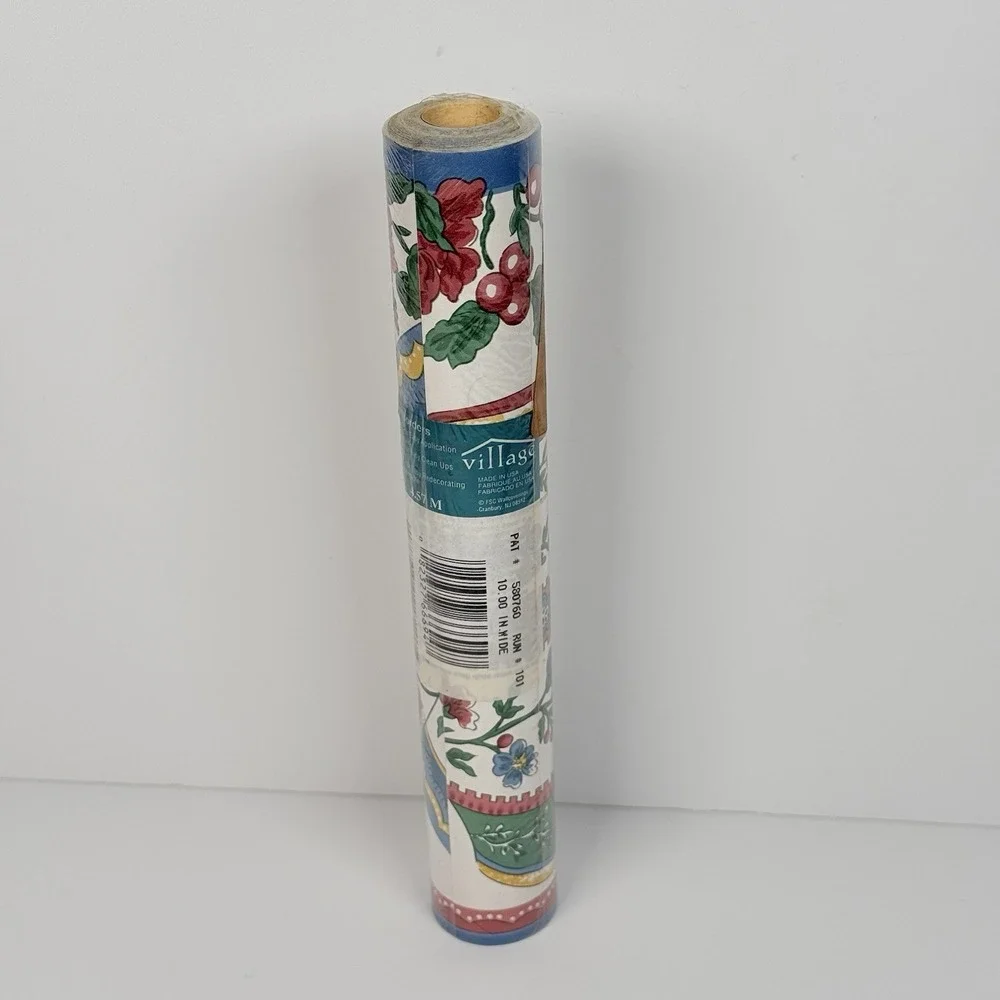 FSC Wallcovering Village Border Floral Wallpaper 580760 10 Inch Wide 5 Yards VTG
